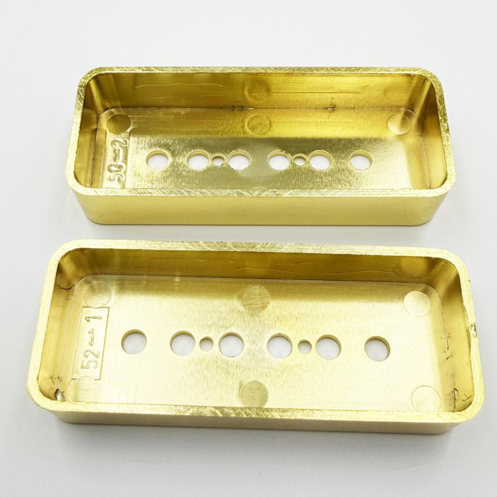 2-piece Set of Plastic Housings for Electric Guitar Pickups 50/52mm Plastic Pickup Covers, Gold- or Silver-plated