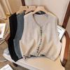 Retro Korean-Style Colorful Button Knit Vest for Women - Versatile and Stylish Spring Fashion