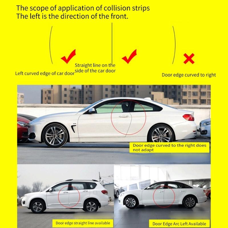 Auto Door Edge Barrier Strips PVC Not Collision Set Door Protective Strips Set