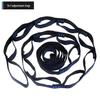 Blue Hammock with Reinforced Polyester and Imitation Nylon, Includes 5 Knot Rings, Black, Outdoor Use.