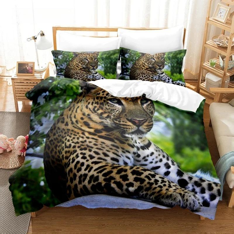 210x210cm Tiger Bedding Set Cotton Winter Duvet Cover Sets Kids,twin Full Queen King Bedroom Set Home Textile Housse De Couette