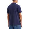 Levis Casual Comfortable Solid Color Short Sleeve Polo Shirt Men Tops Blue A7249-0001