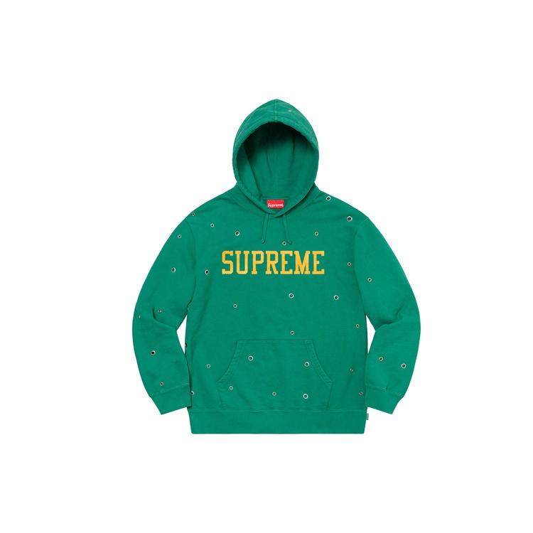 Supreme Eyelet Hooded Sweatshirt 'Red White' Men's SUP-SS20-671