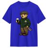 Cool Funny Teddy Bear Feeling Lucky Drinking St Patricks Day  T Shirts Men O Neck Plus Size Tees Short Sleeve Streetwear Tops
