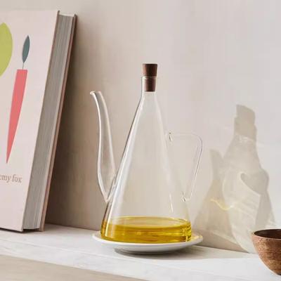 Glass Oil Pot Large Capacity Household Kitchen Soy Sauce Pot Olive Oil Bottle Kitchen Storage