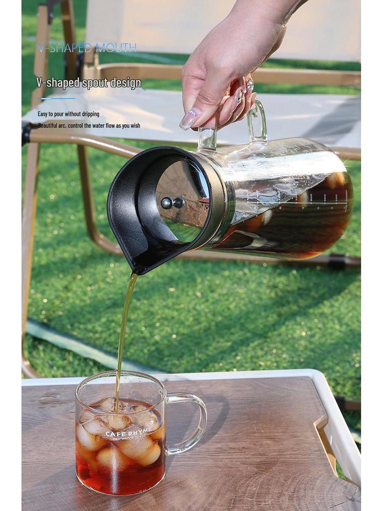 Glass Cold Brew Coffee & Tea Pot - Perfect for Iced Coffee, Juice, and Fruit Infusions