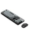 K73 Punk Retro Wireless Keyboard & Mouse Set - Colorful, Quiet, Round Keys for Girls' Office