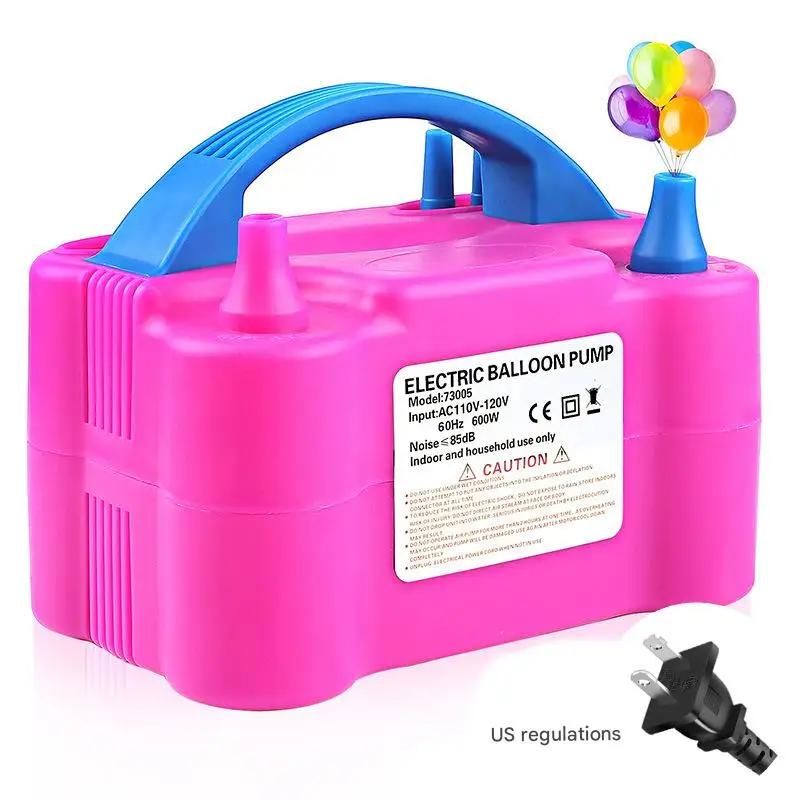 AC dual hole balloon blowing pump, portable birthday party and holiday banquet balloon accessories, electric air blowing pump