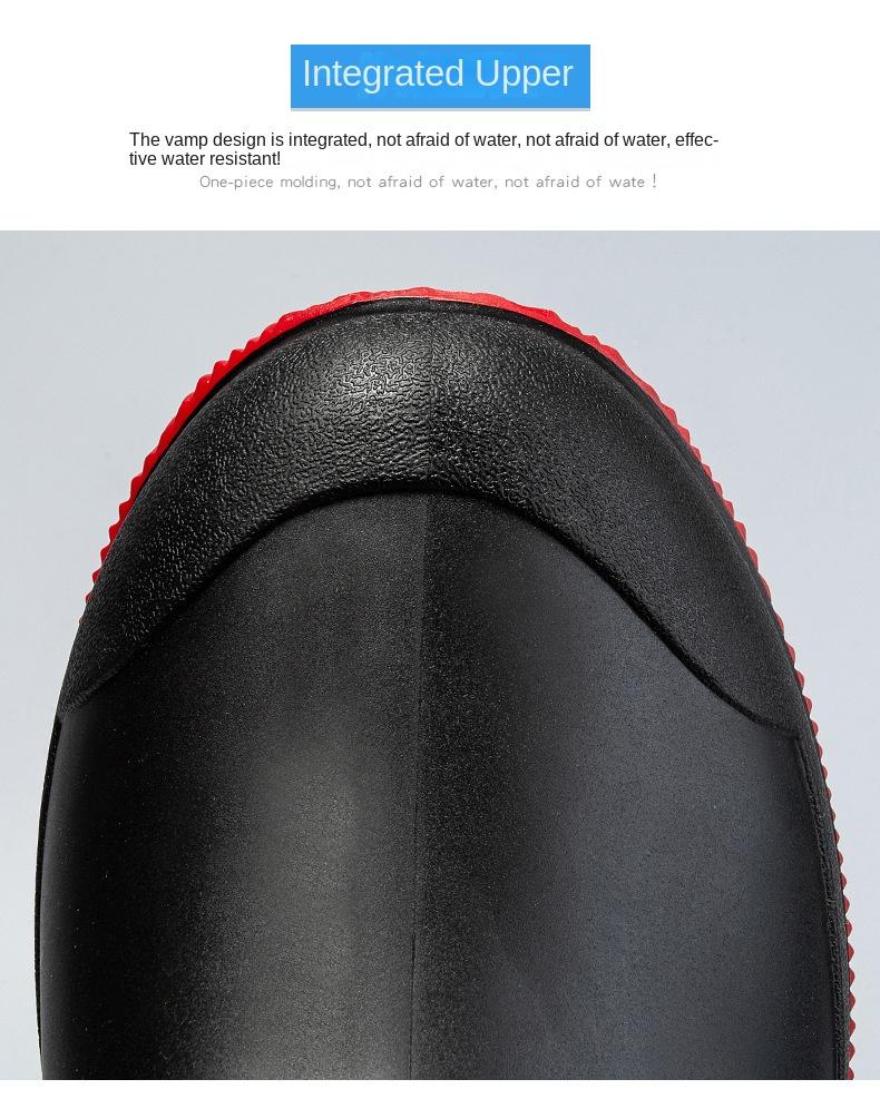 Pánské holínky s polovičním rukávem s nízkým svrškem, gumové boty s nízkým svrškem, protiskluzové holínky, holínky s nízkým svrškem na mytí auta, rybaření, do kuchyně, do jídelny