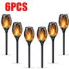 1-8PCS 12LED Solar Flame Torch Lights Flickering Light Waterproof Garden Decoration Outdoor Lawn Path Yard Patio Floor Lamp