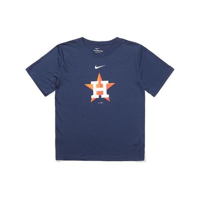 X MLB Collaboration T-Shirt Houston Astros Logo Print Round Neck Short Sleeve American Vintage Kids Tops Navy-Blue 3Z3B7SAG5-HOU