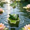 Ceramic Laying Frog Statue Home Ornaments Frog Rotating Toys Decorative Frog Car Decor Tea Table