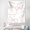 VIKAMA Dreamy Star Moon Rabbit Tapestry with Bow and Gradient Starry Sky Children's Room Instagram-Style Fairy Tale Theme Decor