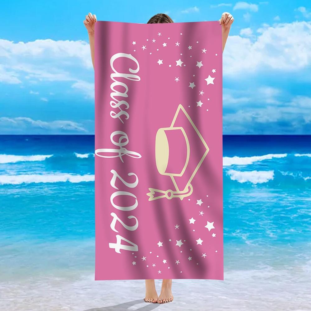 Mehrfarbiges Polyester-Strandtuch Flamingo Einhorn Ananas Bedrucktes Badetuch Schnelltrocknend Sandfrei für Sommer Pool Urlaub
