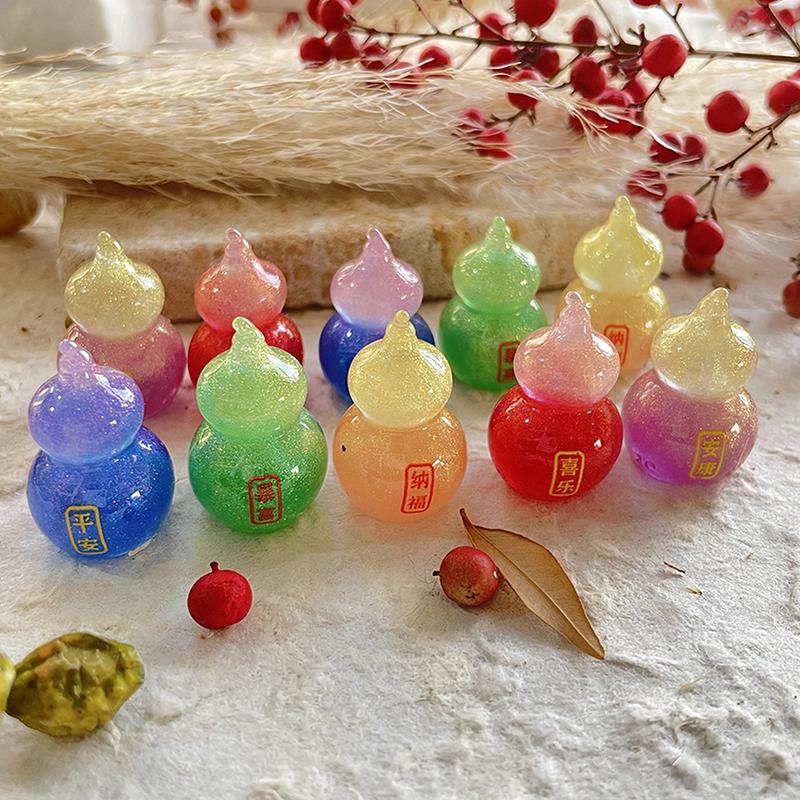 Creative Miniature Landscape Gourd Peace Joy And Wealth Resin Accessories Diy Pendant Car Ornament Jewelry