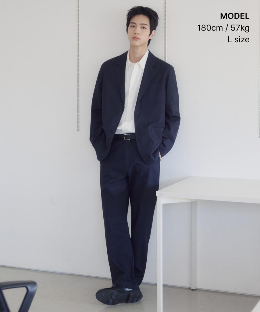 Musinsa Standard [City Workers] Linen Blend Blazer [Navy]