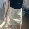 American Vintage Sexy Floral Midi Skirt Women's Spring High Waist Slimming Versatile Design Bodycon A-Line Skirt Trendy