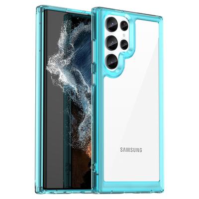 Clear Hard PC Back Case for Samsung Galaxy S23 S22 Ultra Camera Lens Protective Soft TPU Bumper Transparent Cover for Galaxy A53 A23