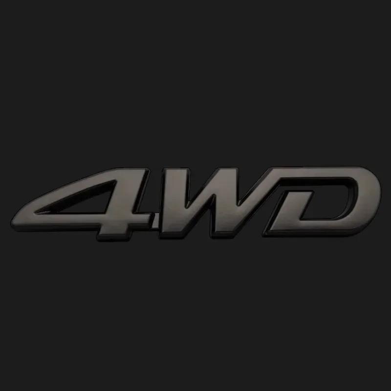 3D ABS Car Logo 2004-2013 for Toyota RAV4 4WD Front grille suitcase trunk black sticker car repack accessories.