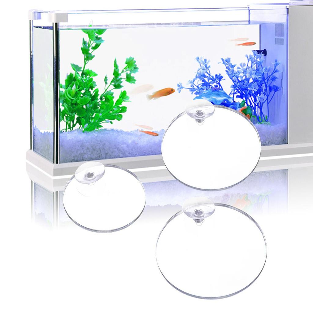 Fish Tank Accessories Betta Training Mirror Acrylic Circle Design for Behavioral Enrichment Aquarium Equipment