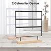 3-Tier 72-Hole Earring Stand, Wooden Base, Jewelry Display Storage Rack