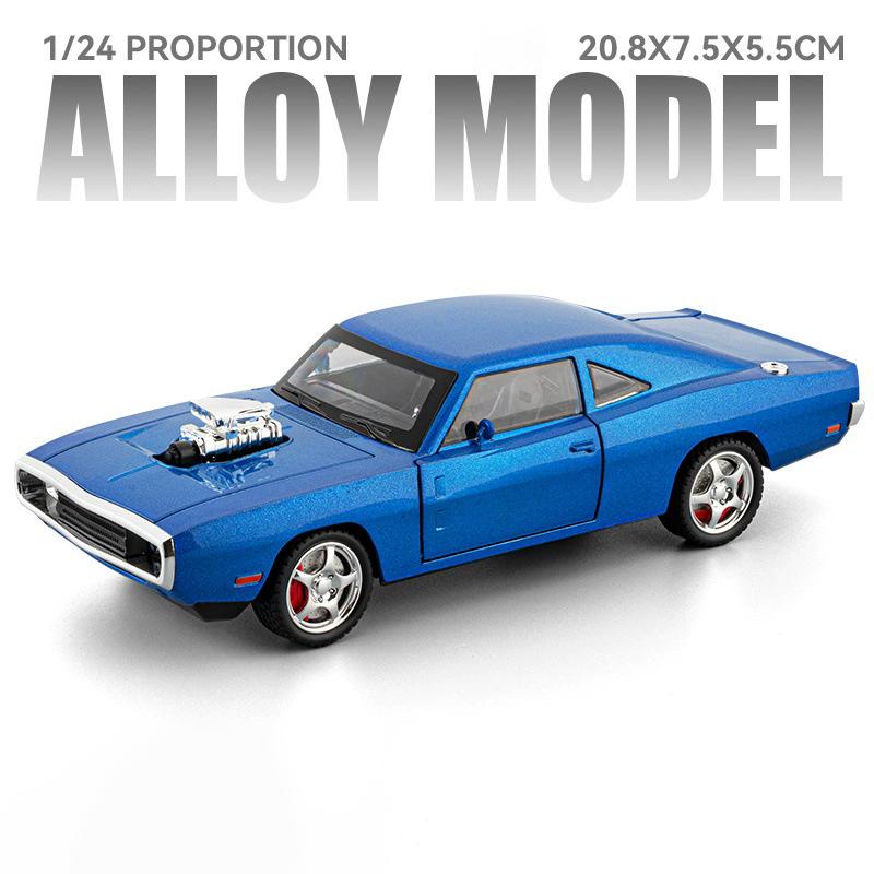 1:24 Charger SRT Hellcat Toy Car Model Wheel Steering Shock Absorption Sports Cars Models Toys Collectible Item for Kids
