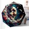 1pc Floral Cosmic Skull Artwork Umbrella with Plastic Handle,Suitable for All Seasons Home Travel Outdoor UmbrellaB1847