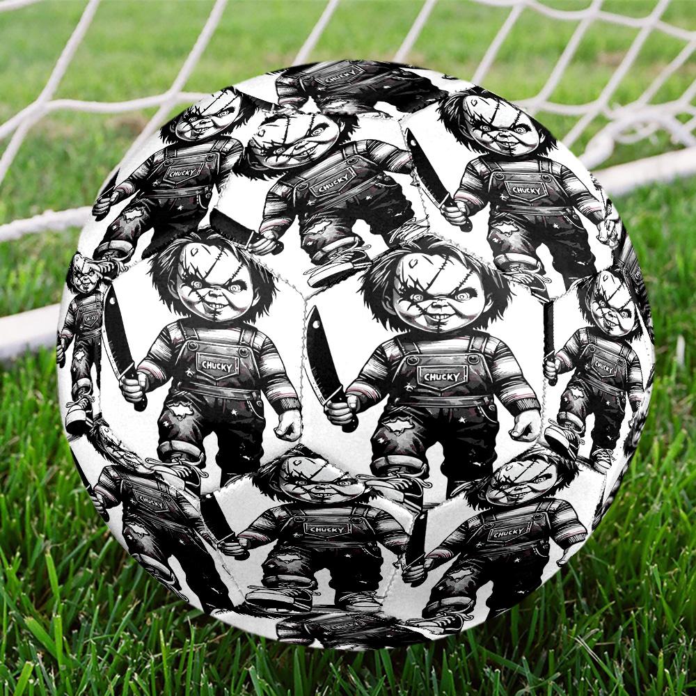 Bride of Chucky Print Size 5 Soccer Ball, Standard Match Football for Sports Game and Team Practice, Ideal Gift for Soccer Fans