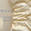 Small fresh A aerobic knitted double-layer yarn bed cover 4pcs set, skin-friendly small floral maternal and infant grade single bed cover