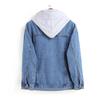 Giacca invernale in denim da donna stile coreano - Larga, Ispessita, Foderata in velluto, Aderente, Versatile, Elegante, Top di media lunghezza