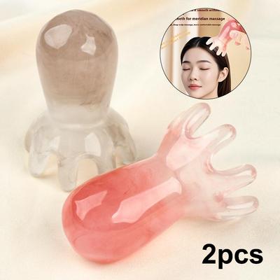 Ergonomischer Krake-Kopf Gua Sha Massager – Tragbares Druckpunktwerkzeug für Gesicht, Körper und Kopfhaut, Ideal für Zuhause und Reisen