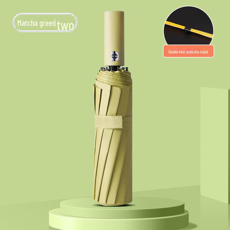 Automatischer 12-Speichen-Großschirm für Damen und Herren - Doppelte Nutzung, verstärkt für sonnige und regnerische Tage, geeignet für Studenten