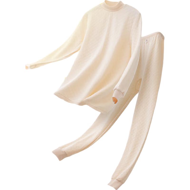 

Женский трехслойный толстый термобелье из 100% хлопка M