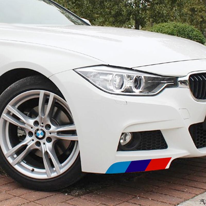 2 Stück Auto Frontstoßstange Kofferraumaufkleber Auto Seitendekor Aufkleber für BMW M E71 E85 E39 E46 E60 E61 E64 E70 E87 E90 E83 F10 F21 E36