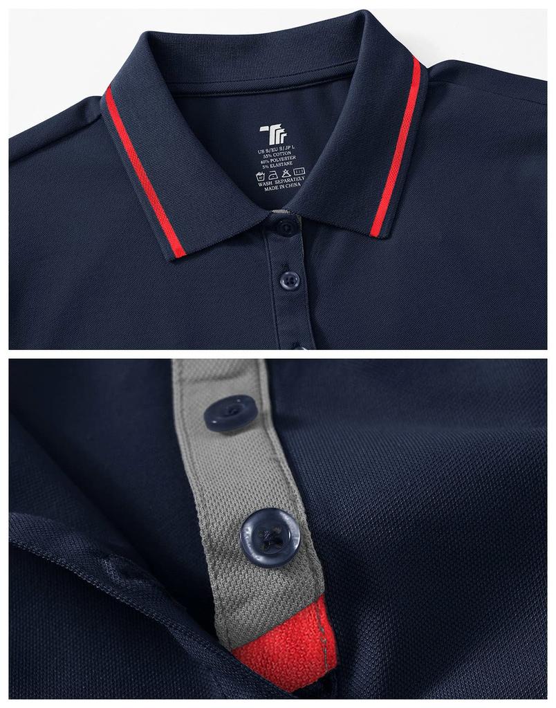 Gopuune Breathable Polo Dress for and Casual Short for Everyday and Summer Available In 10 Colors Size Women's Tennis, Golf, Wear, Sleeves,