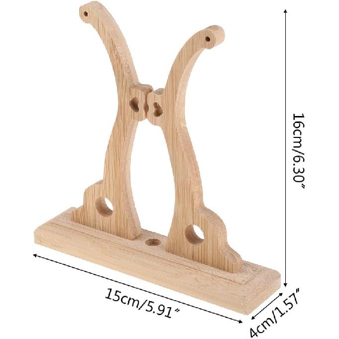 Chinese Hand Fan Stand Wood Sturdy Round Fan Display Base Decorative Stand Fan Hand Fan Stand Black