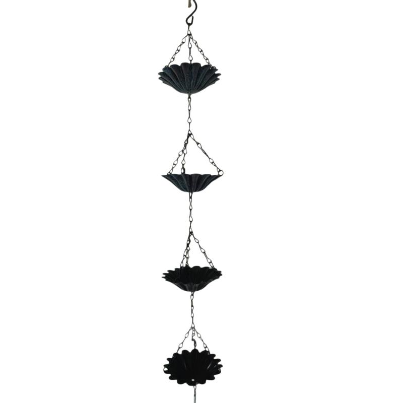 New 1Pcs Water Supply Chain Decoration Outdoor Rain Chain Metal Japanese Style Eaves Drainage Chain Villa Courtyard Rain Chain
