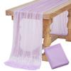 Caminho de Mesa Macio Rosa Blush Poeira Gaze Rústico Boho Natural Casamento Festa Chá de Bebê Jantar Ornamento Decoração