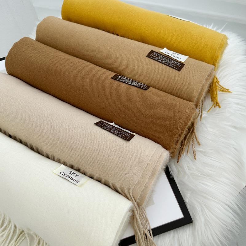 Solid color scarf women's winter new imitation cashmere scarf multi-color warm scarf long shawl