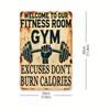 Vintage Gym Motivational Metal Wall Decor Sign