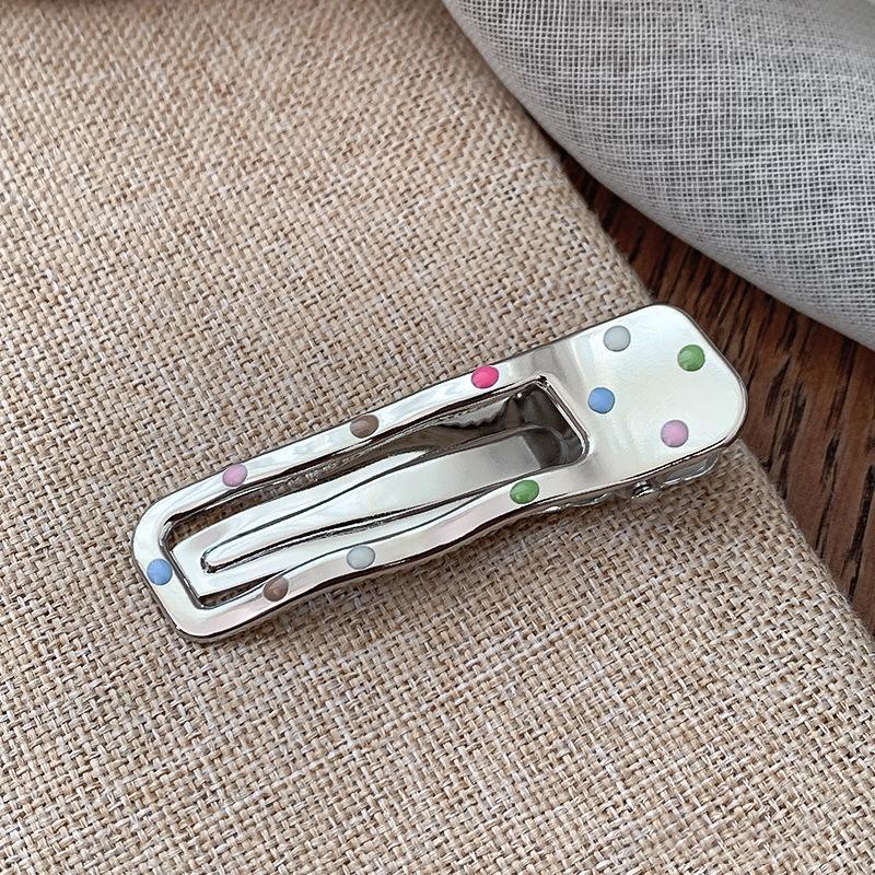 Colorful Dot Metal Hairpins For Women Girls Star Hair Clip Multiple Styles Seamless Duckbill Clip Girls Hair