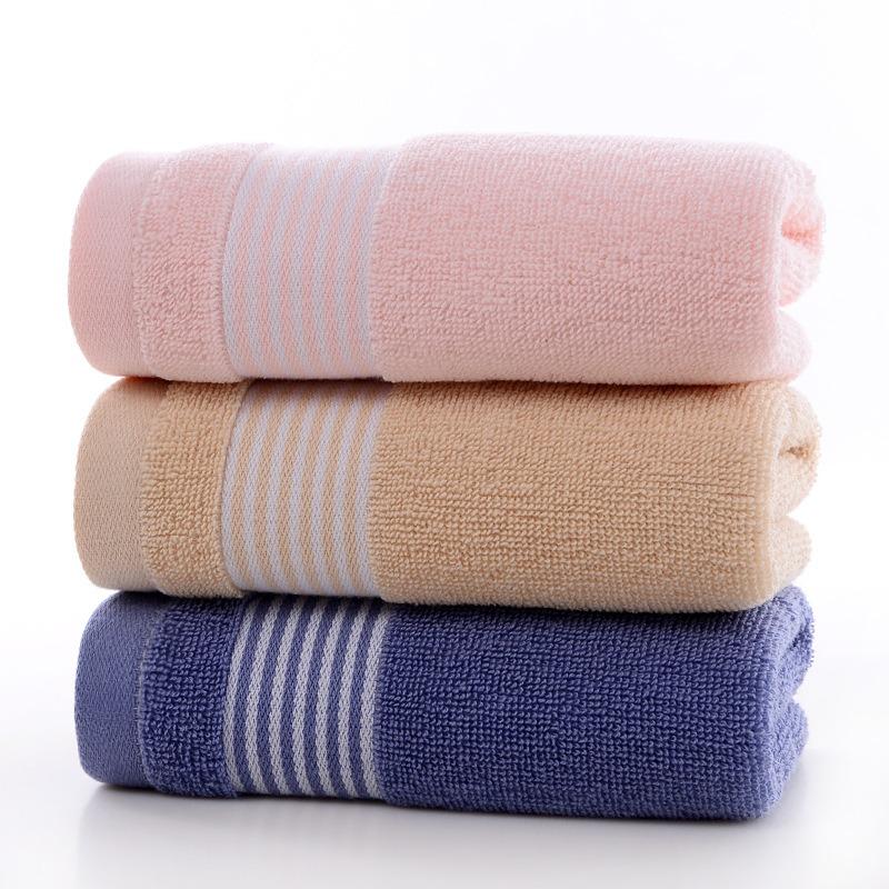 Pure Cotton Absorbent Towel. Household Adult Soft Face Wiping Towel. Plain Satin Surface Towel.