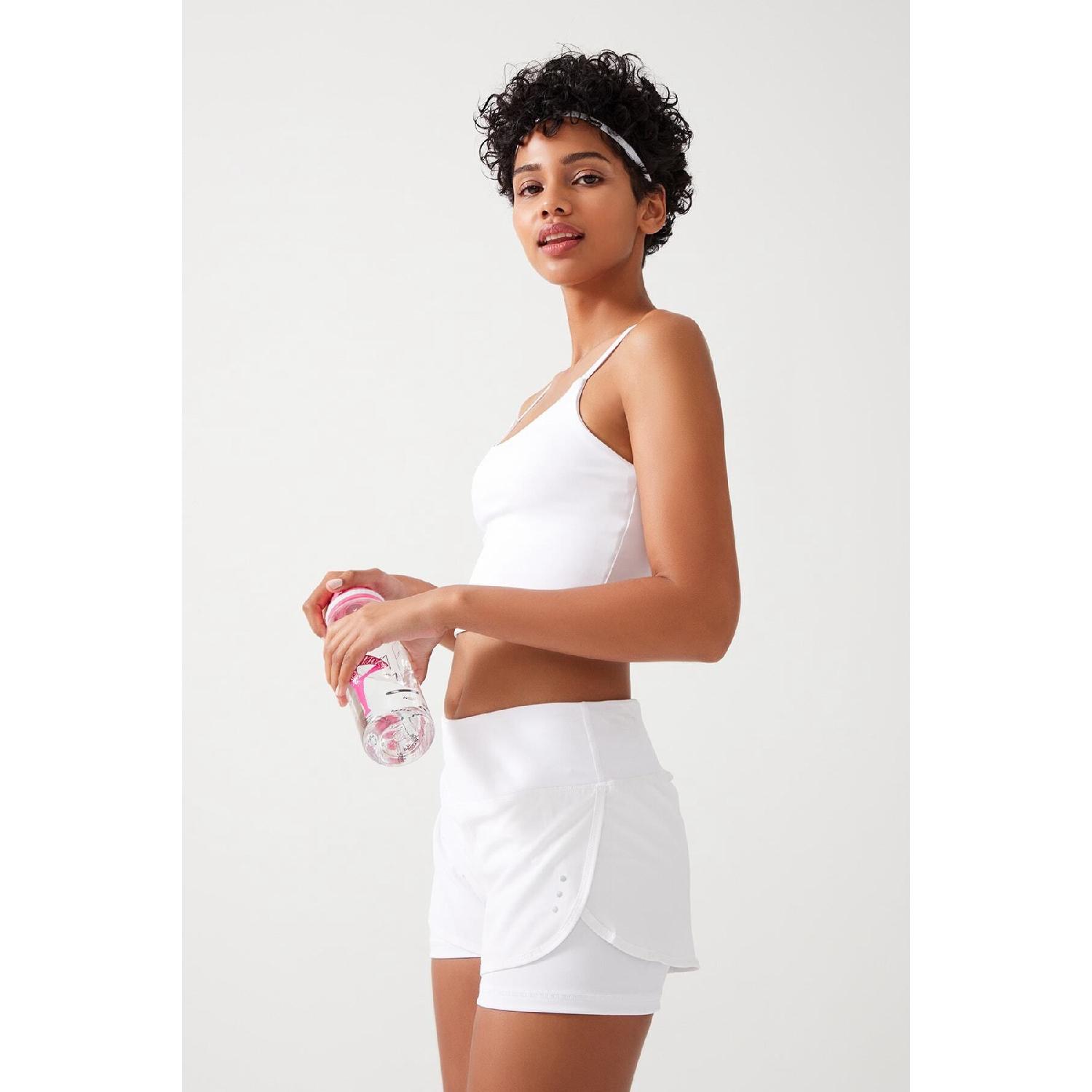 

Women s White 2 Layer Sports Shorts - Tights With Shorts 2in1 XS білий