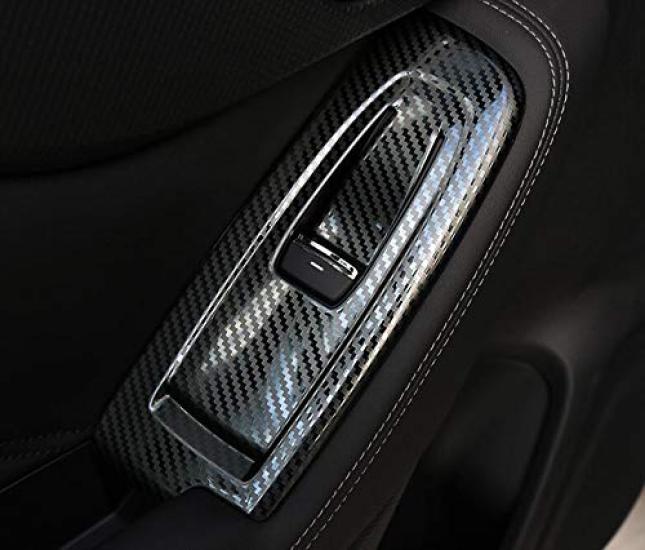 Famous Door Window Button Switch Cover Garnish Fiber for Forester SK Series 2018 and Car (Carbon Pattern) (5th Generation, Later)