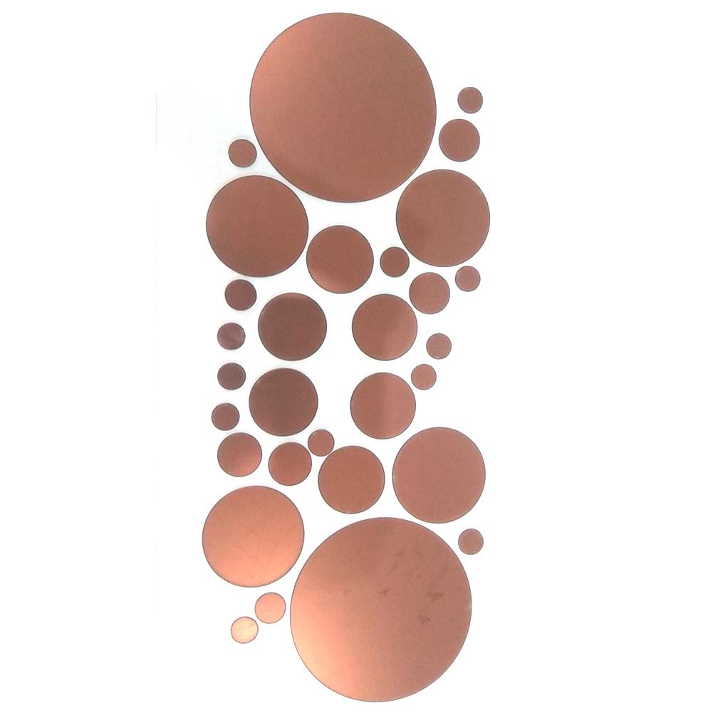 Yousheng 3D Mirror Round Removable Self Adhesive Wall Sticker