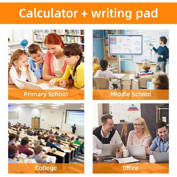 Scientific Calculator with LCD Writing Tablet – 240 Functions for Math, Physics & Exams, Dual-Line Display, One-Click Clear & Lock, Pull-Out