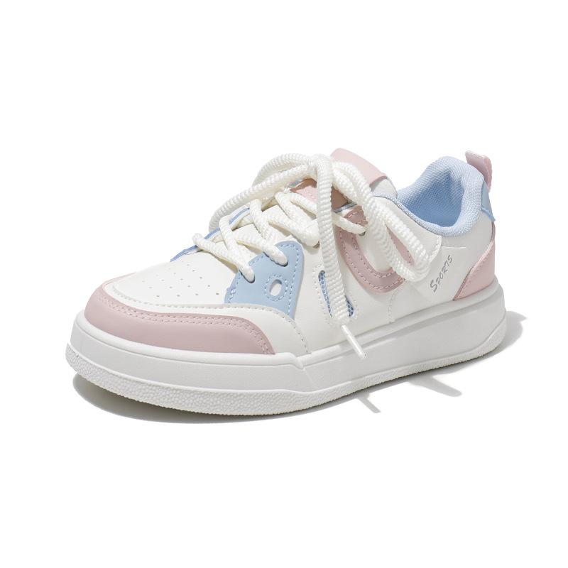 White Shoes Women's Street Shooting Fashion All-Match Flat Leather Surface Sneakers New Casual Students' Skateboard Shoes Fashion