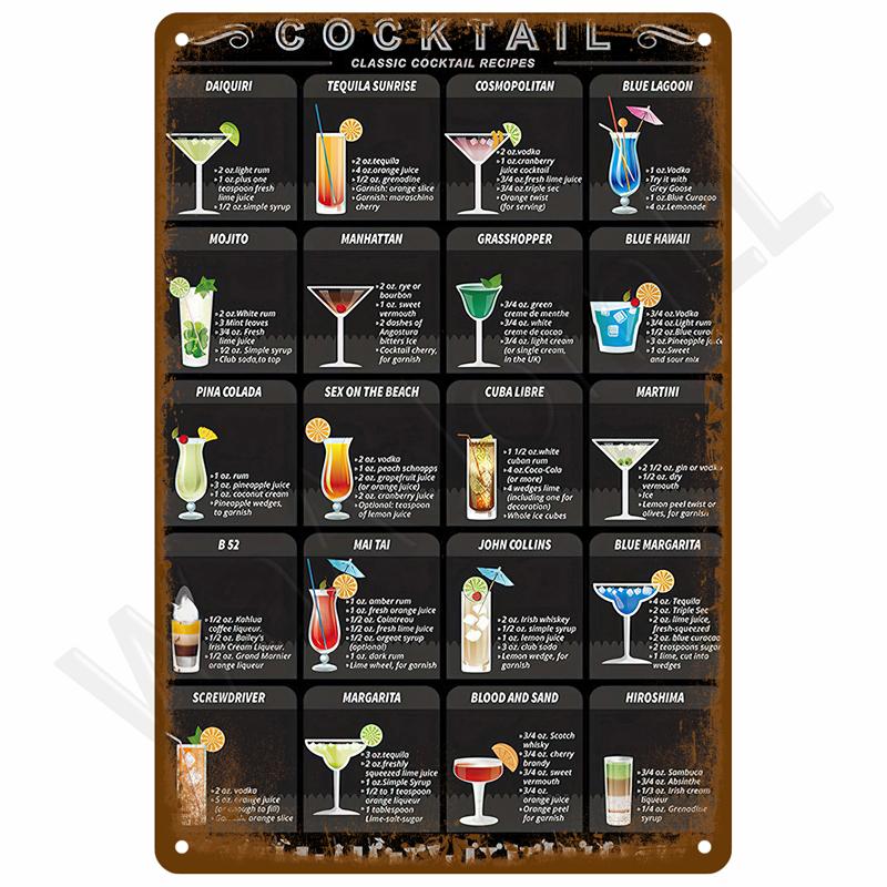 Vintage Kamerdecoratie Huisdecoratie Artikelen Tinnen Borden Esthetisch Mannenslaapkamer Metalen Borden Retro Metalen Plaat Posters Muurkunst Muurschildering