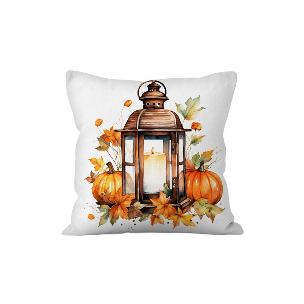 1Pc Thanksgiving Autumn Harvest Decoration Pillowcase, Autumn Harvest Pumpkin Pillows Cover, Candle Holder, Truck Pattern