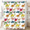Adorable Animal Shower Curtain: Jungle-themed Bathroom Decor with Monkeys, Elephants More Printed Fabric Shower Panels for Kids